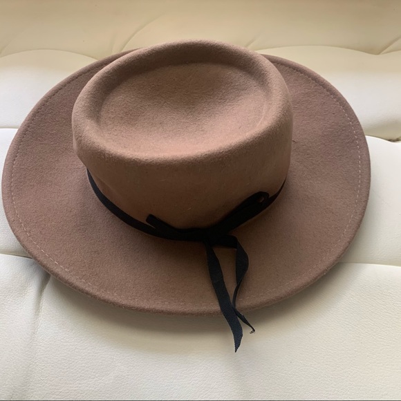 Forever 21 brown wool hat with black bow - Picture 5 of 11